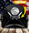 Maxcorners Basketball Black Personalized Name All Over Printed Cap