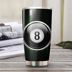 Maxcorners Billiards Number 8 Black Tumbler