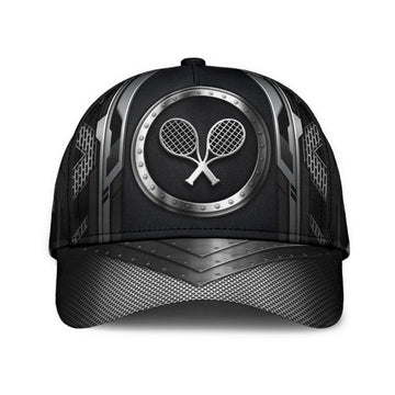 Maxcorners Tennis Sliver Black All Over Printed Cap