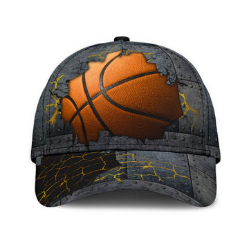 Maxcorners Basketball Grey All Over Printed Cap