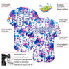 Custom Graffiti Pattern White-Royal 3D Abstract Watercolor Authentic Baseball Jersey