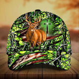 Maxcorners Premium Cross And Deer 3D Personalized Multicolor Cap