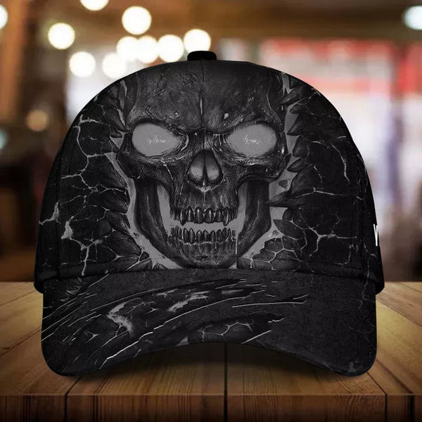 Maxcorners Custom Name Scared Lava Skull Cap