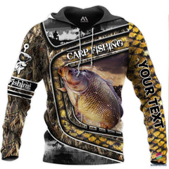 Maxcorners Carp Fishing Personalized Name 3D Shirt