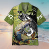 Maxcorners Unisex 3D Pike Fish Art Hawaiian Shirt