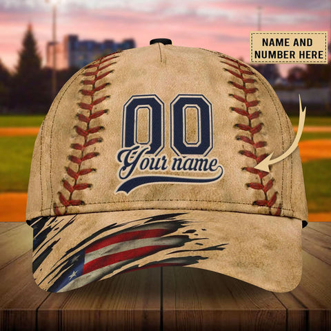 Max Corners Baseball Skin US Flag Vintage Custom 3D Cap