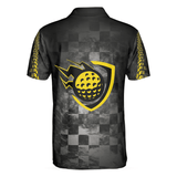Max Corners Checker Pattern Racing 3D Custom Polo Shirt