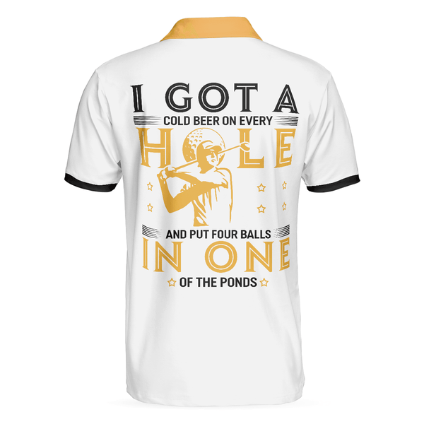 Max Corners I Got A Cold Beer On Every Hole 3D Custom Polo Shirt
