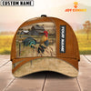 Maxcorners Rooster Customized Name Brown Cap