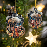 Maxcorners Military Veteran Home Of The Free Car Ornament