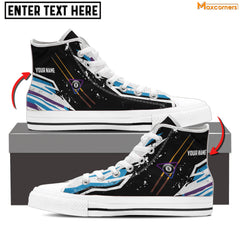 Maxcorners Watercolor Billiard Personalized Name High Top Shoes