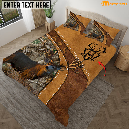 Maxcorners Personalized Mule Deer Bedding Set