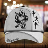 Max Corners Baseball White Leather Pattern Art Custom 3D Cap