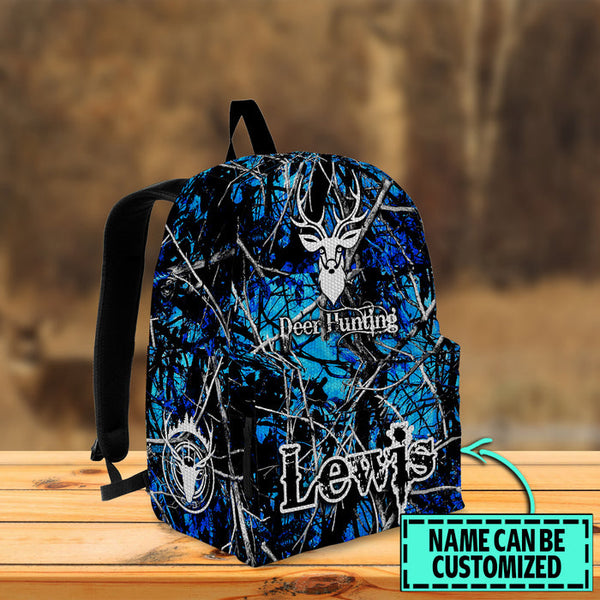 Maxcorners Deer Hunting Full Camo Name Personalized Backpack