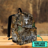 Maxcorners Deer Hunting Full Camo Name Personalized Backpack