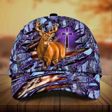 Maxcorners Premium Cross And Deer 3D Personalized Multicolor Cap