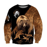 Maxcorners Bear Hunting Camo For Men And Women Harajuku 3D Print Shirt