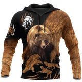 Maxcorners Bear Hunting Camo For Men And Women Harajuku 3D Print Shirt