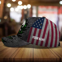 Maxcorners Custom Name Lava Skull White Cap