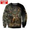 Maxcorners Hunter Camo Personalized Name 3D Over Printed Hoodie