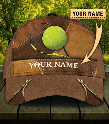 Maxcorners Tennis  Brown Personalized All Over Printed Cap