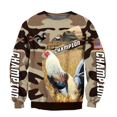 Maxcorners Champion Rooster All Over Printed Unisex Deluxe Hoodie
