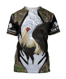 Maxcorners Rooster King Camo Light Green All Over Printed Hoodie