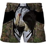 Maxcorners Rooster King Camo Light Green All Over Printed Hoodie