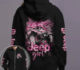 Maxcorners Jeep Girls Violet 3D Over Printed Hoodie